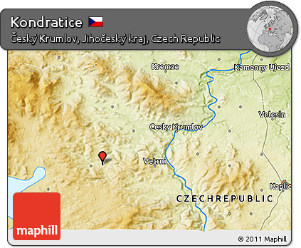 Physical 3D Map of Kondratice