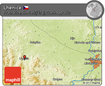 Physical 3D Map of Lhenice
