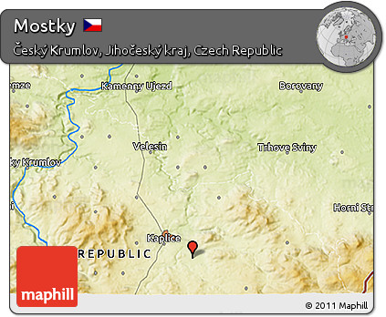 Physical 3D Map of Mostky