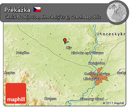 Physical 3D Map of Překážka