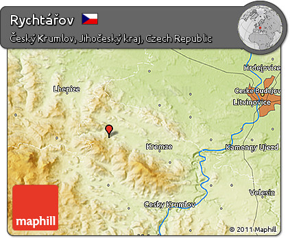 Physical 3D Map of Rychtářov