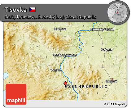 Physical 3D Map of Tisovka