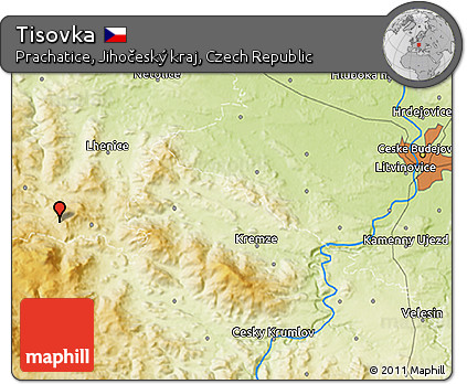 Physical 3D Map of Tisovka