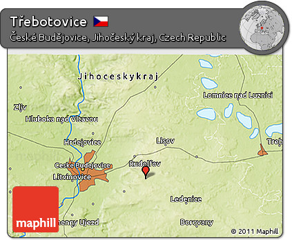 Physical 3D Map of Třebotovice