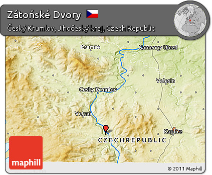 Physical 3D Map of Zátoňské Dvory