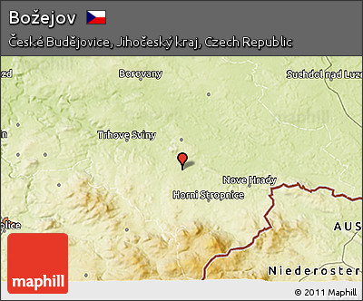 Physical 3D Map of Božejov