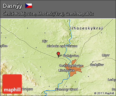 Physical 3D Map of Dasnýy