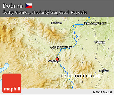 Physical 3D Map of Dobrné
