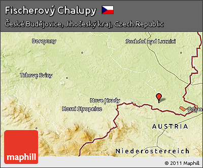 Physical 3D Map of Fischerový Chalupy