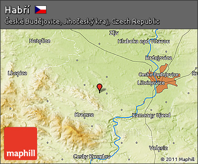 Physical 3D Map of Habří