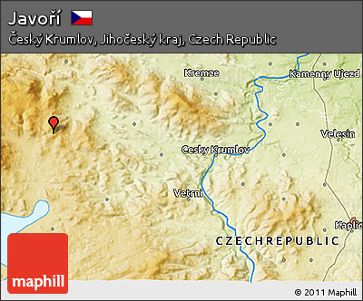 Physical 3D Map of Javoří