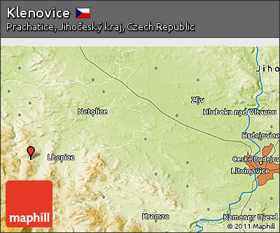 Physical 3D Map of Klenovice