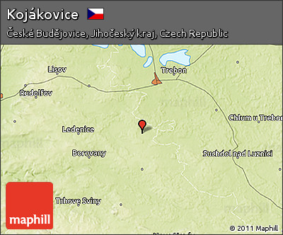 Physical 3D Map of Kojákovice