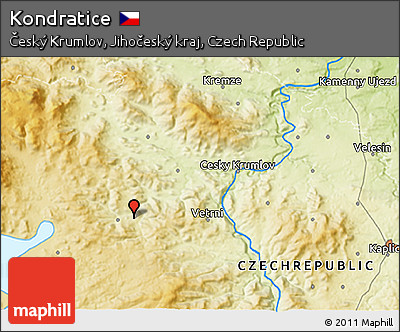 Physical 3D Map of Kondratice