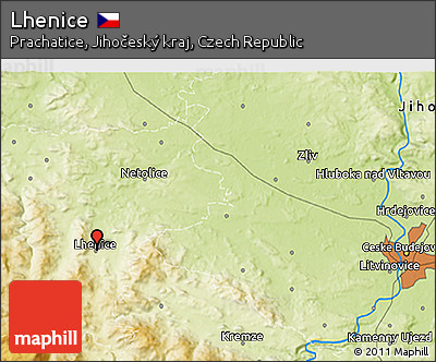 Physical 3D Map of Lhenice