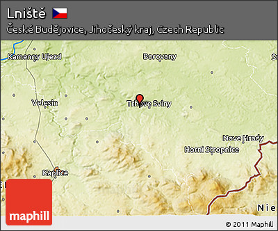 Physical 3D Map of Lniště