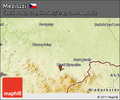 Physical 3D Map of Meziluží