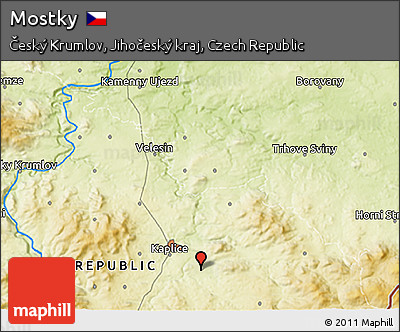 Physical 3D Map of Mostky