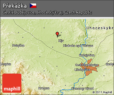 Physical 3D Map of Překážka