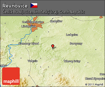 Physical 3D Map of Řevňovice