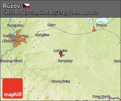 Physical 3D Map of Rŭžov