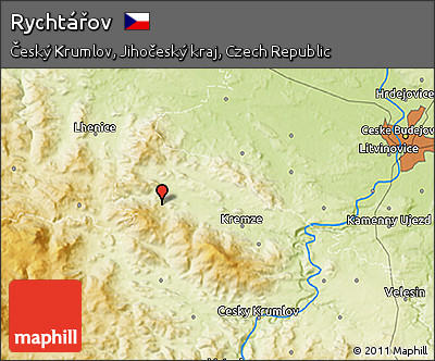 Physical 3D Map of Rychtářov