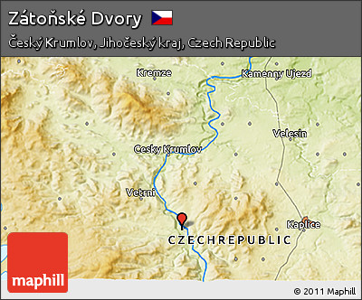 Physical 3D Map of Zátoňské Dvory