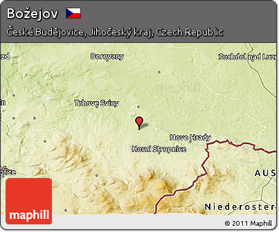 Physical 3D Map of Božejov