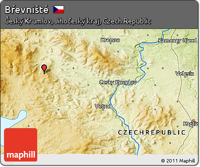 Physical 3D Map of Břevniště