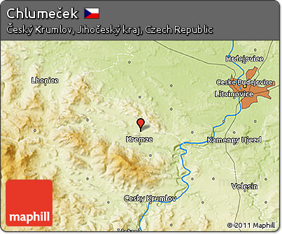 Physical 3D Map of Chlumeček