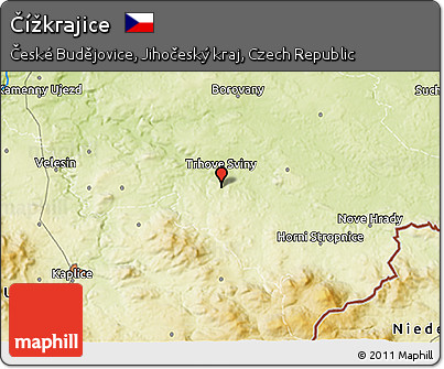Physical 3D Map of Čížkrajice