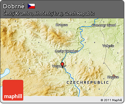 Physical 3D Map of Dobrné