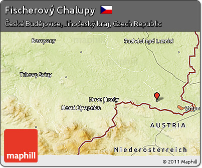 Physical 3D Map of Fischerový Chalupy