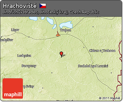Physical 3D Map of Hrachoviště