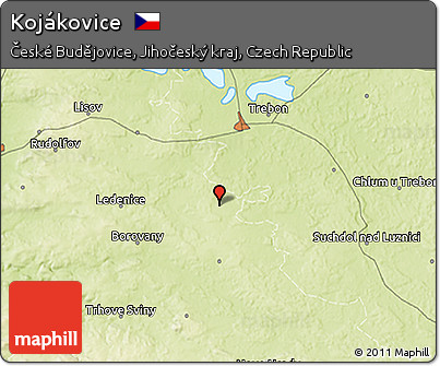 Physical 3D Map of Kojákovice