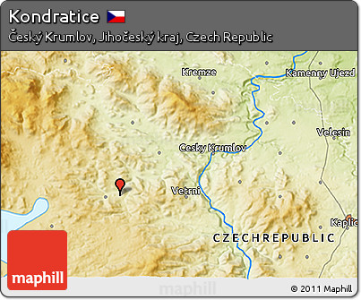 Physical 3D Map of Kondratice