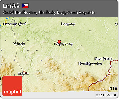 Physical 3D Map of Lniště