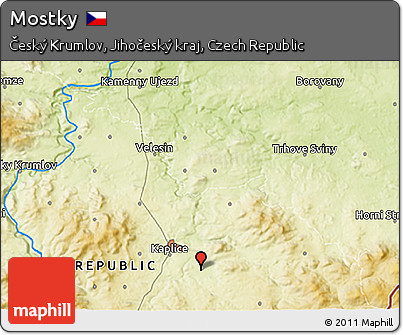 Physical 3D Map of Mostky