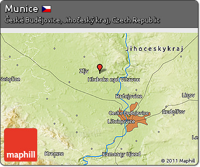 Physical 3D Map of Munice