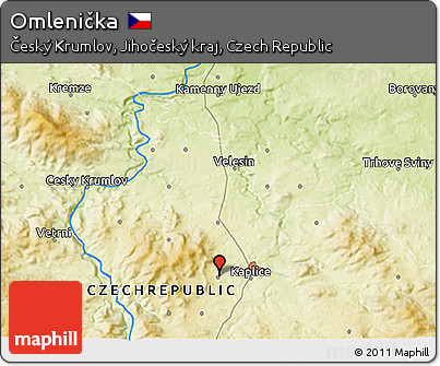 Physical 3D Map of Omlenička