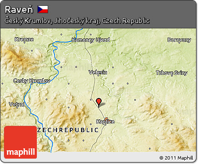 Physical 3D Map of Raveň