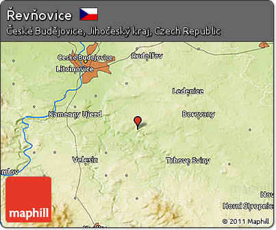 Physical 3D Map of Řevňovice