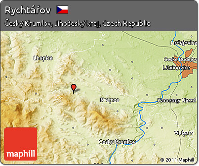 Physical 3D Map of Rychtářov