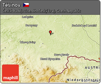 Physical 3D Map of Těšínov