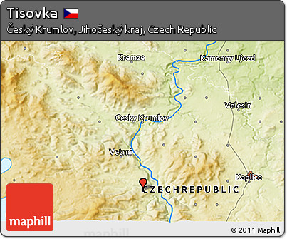 Physical 3D Map of Tisovka
