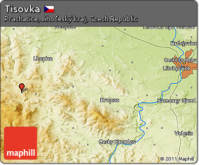 Physical 3D Map of Tisovka
