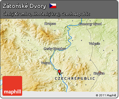 Physical 3D Map of Zátoňské Dvory