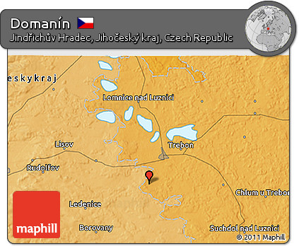 Political 3D Map of Domanín