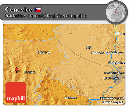 Political 3D Map of Klenovice