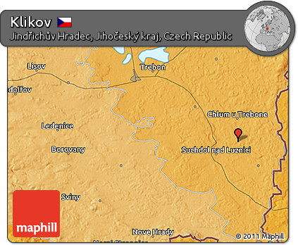 Political 3D Map of Klikov